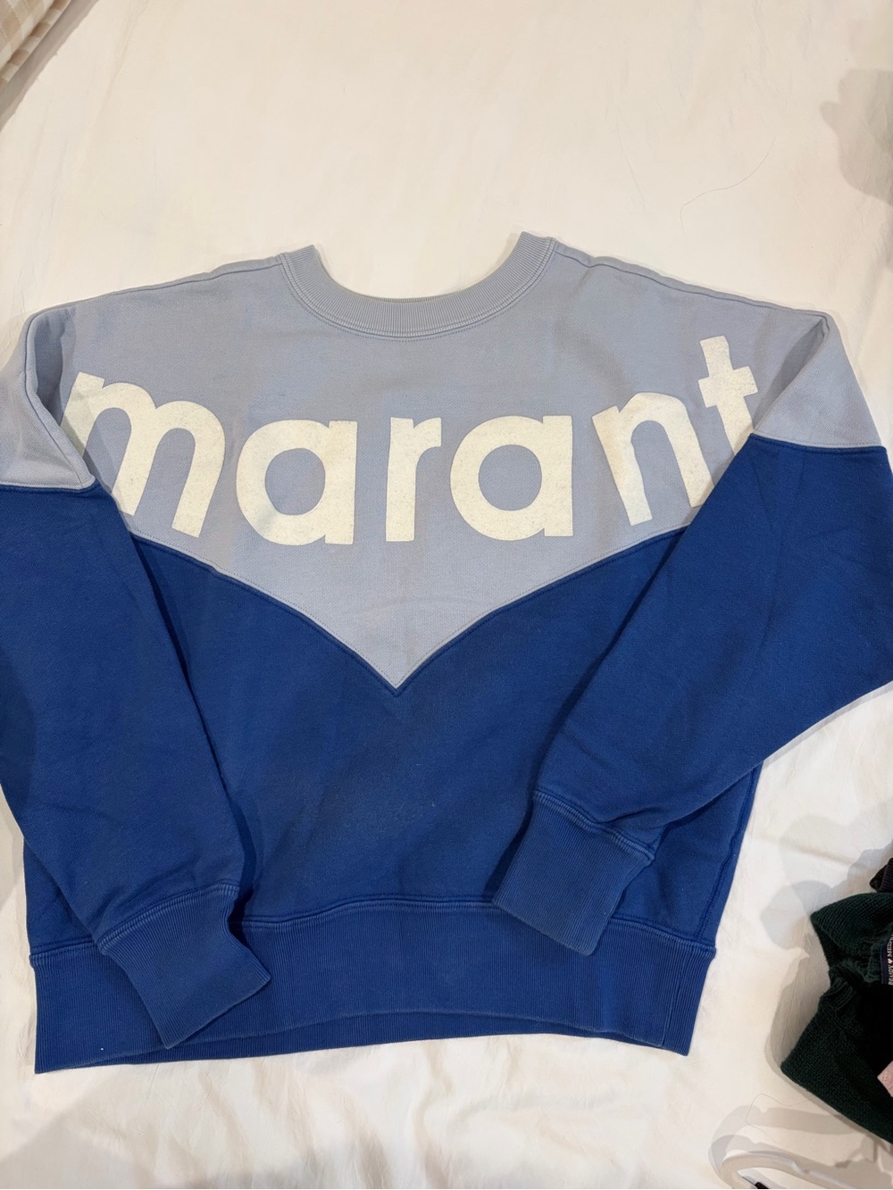 Isabel Marant Two-Tone Blue Logo Sweatshirt